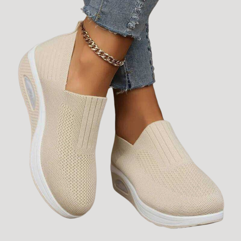Dam Ortopediska Promenadsskor Med Slip On Design