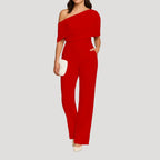 Dam byxdress asymmetrisk axel vida ben elegant modell