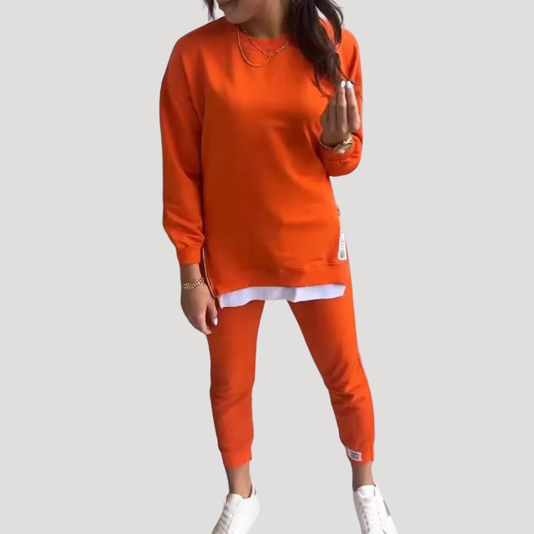 Dam lounge set med långärmad tröja och byxa