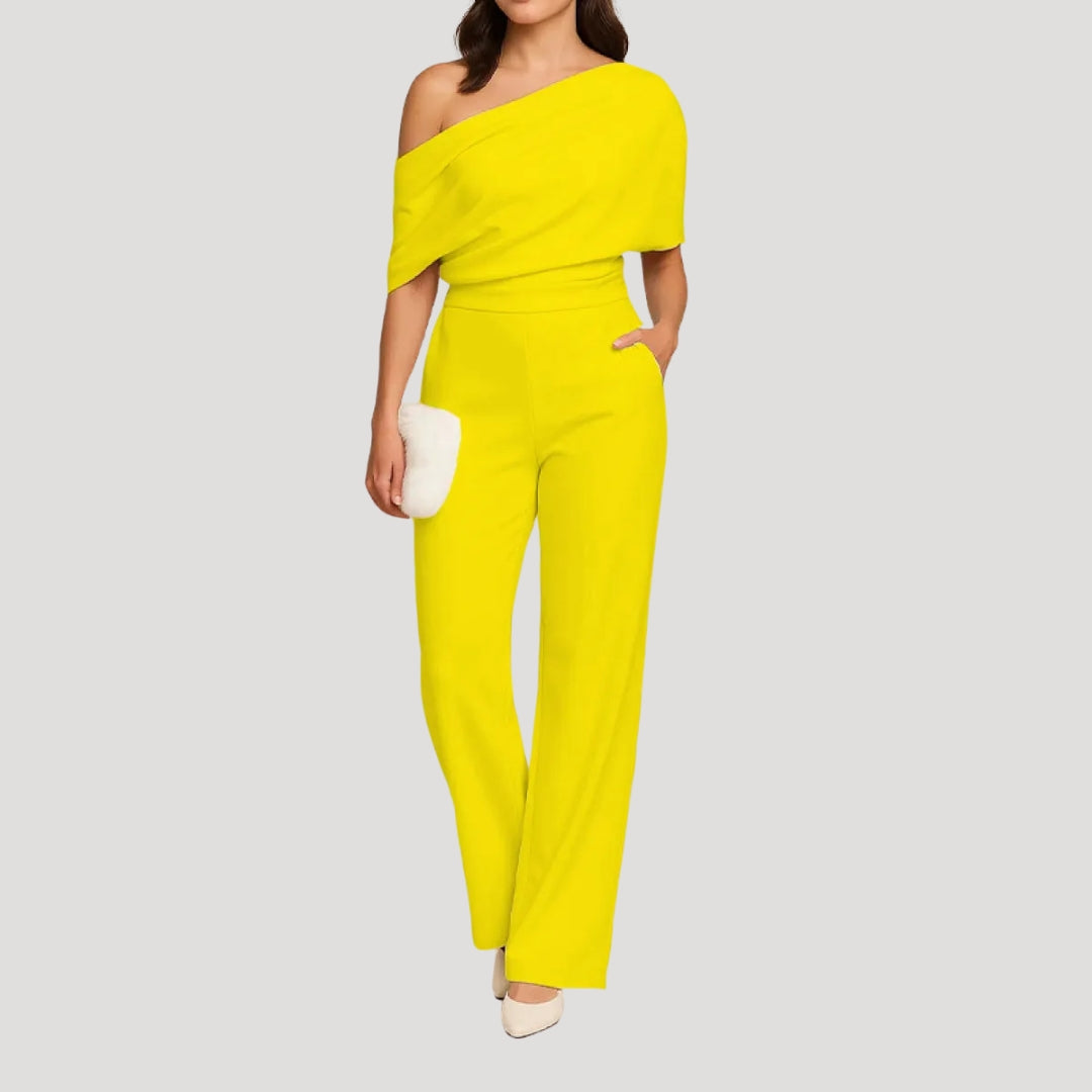 Dam byxdress asymmetrisk axel vida ben elegant modell