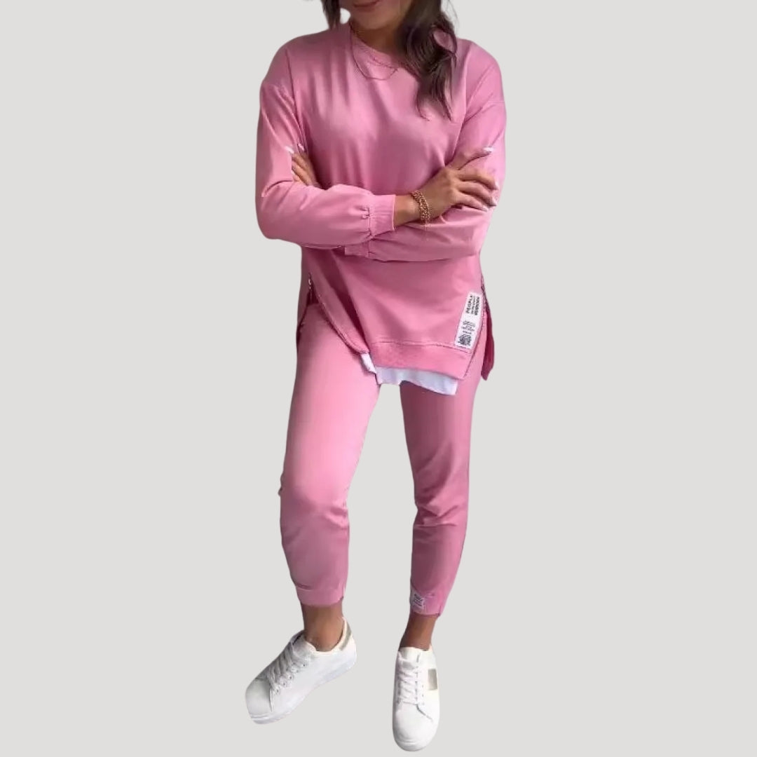 Dam lounge set med långärmad tröja och byxa