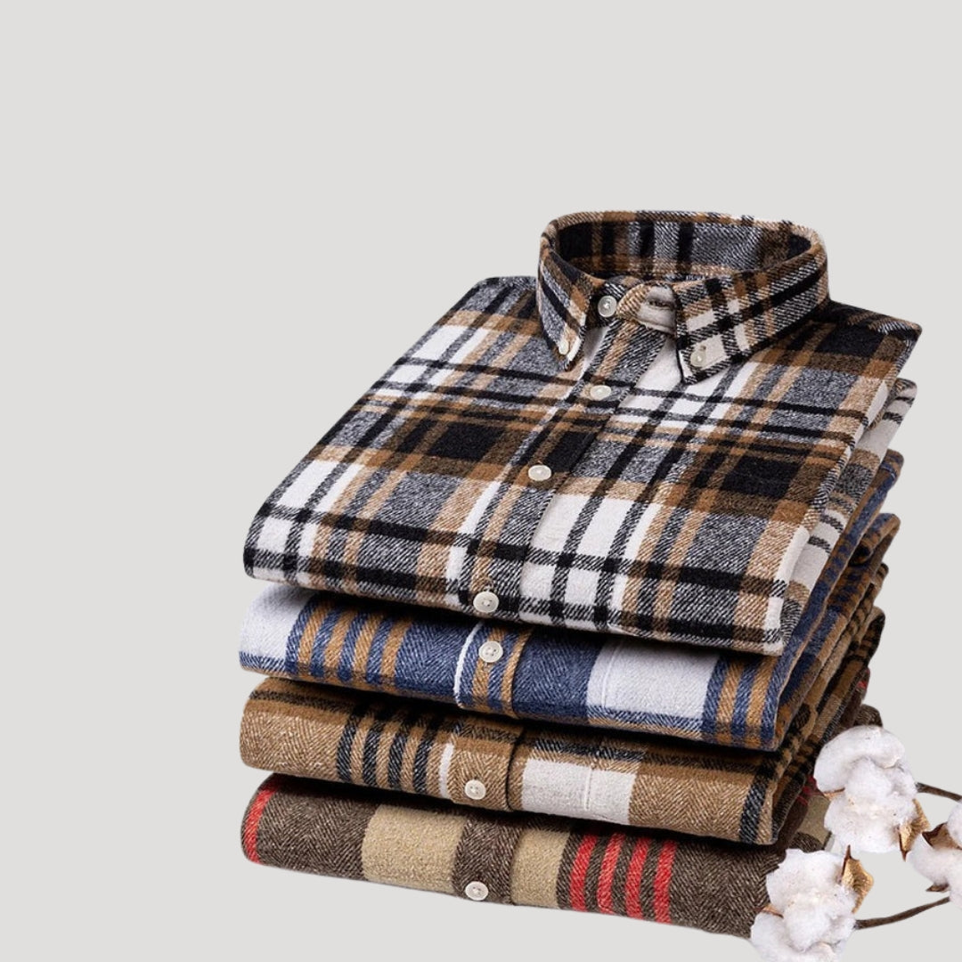 Herr rutig flanellskjorta som overshirt skjortjacka vår