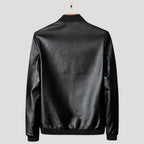 Herr bikerjacka bombermodell med dragkedja modern passform