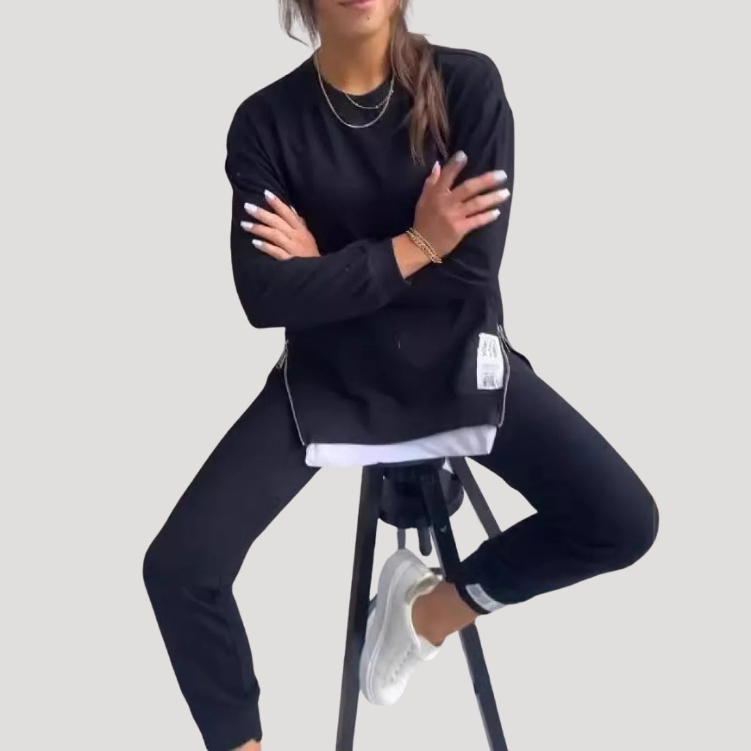 Dam lounge set med långärmad tröja och byxa