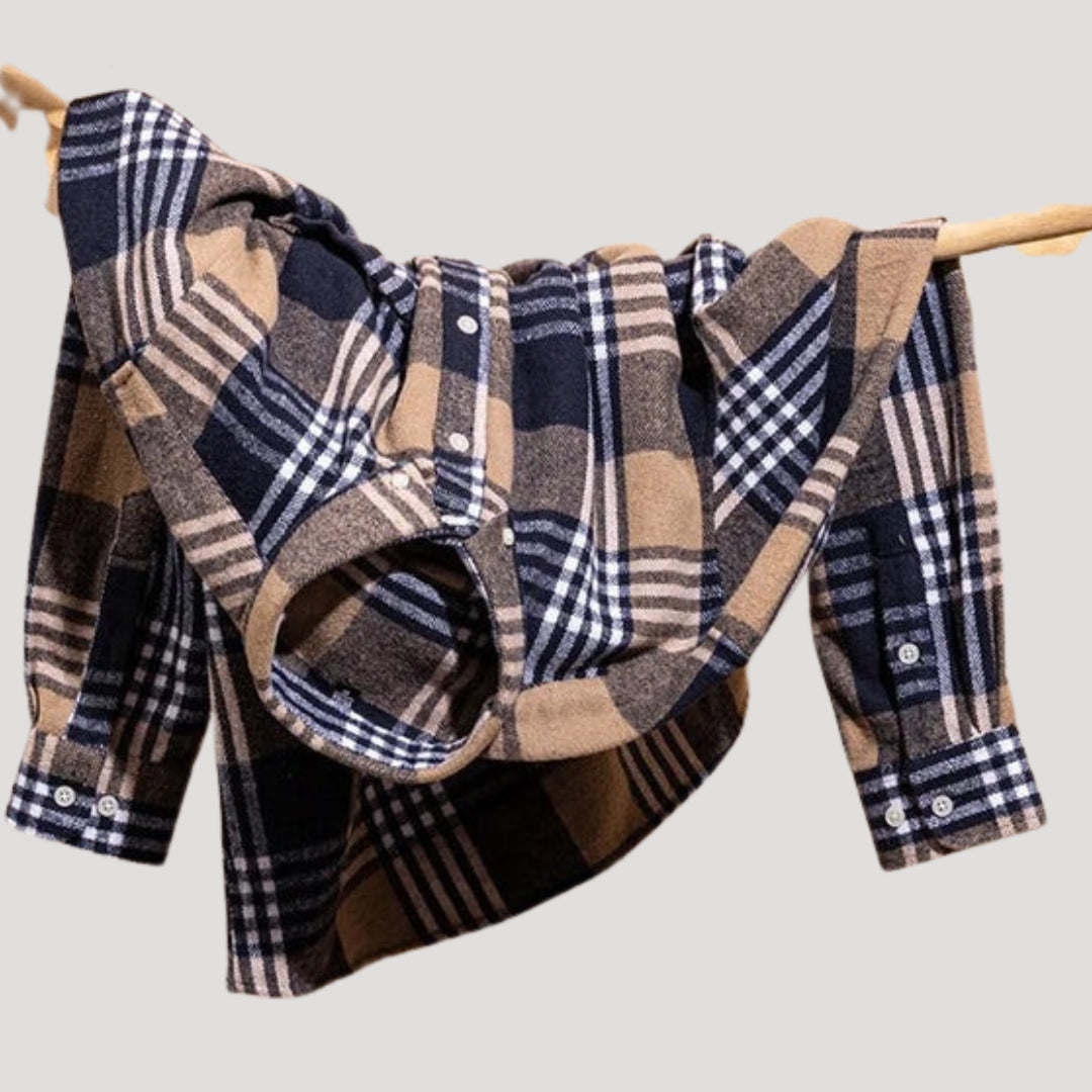 Herr rutig flanellskjorta som overshirt skjortjacka vår