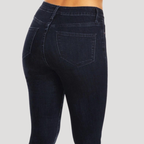 Dam Skinny Jeans Hög Midja Slim Fit Mörkblå