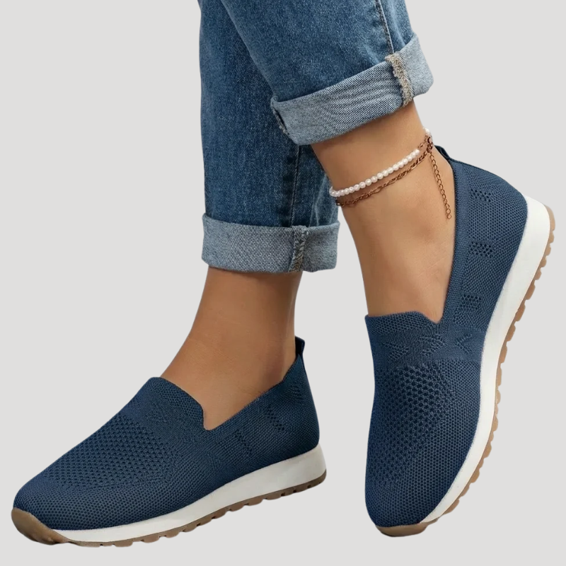 Dam Ortopediska Slip On Skor Med Mjuk Sula