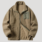 Herr Fleecejacka Polarfleece Utomhus Cardigan Med Dragkedja