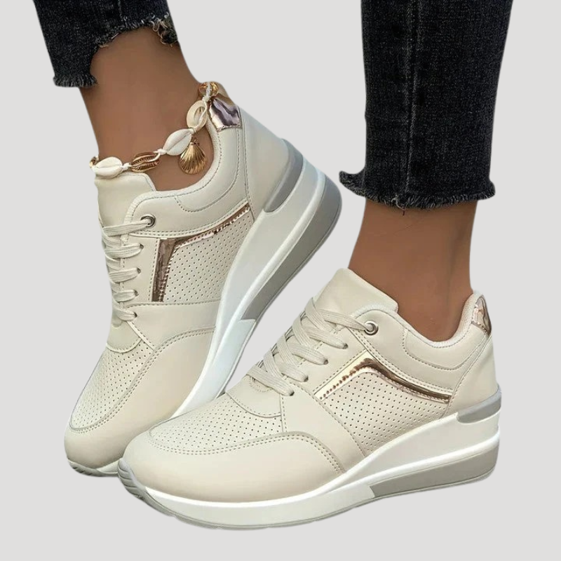 Dam Ortopediska Sneakers Med Snörning Stötdämpande Sula