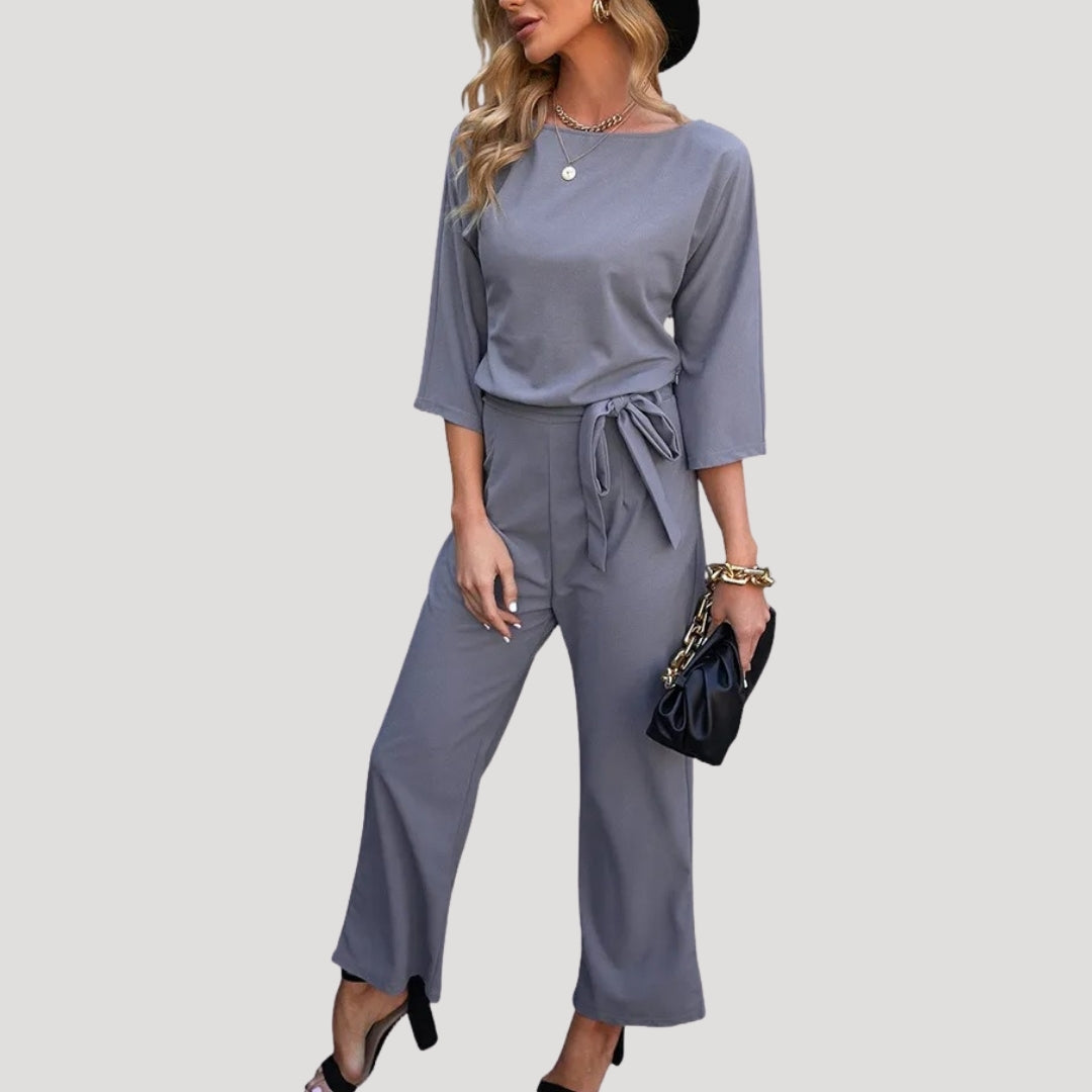 Dam matchande tvådelat set med byxor