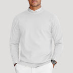 Herr stickad rundhalsad tröja långärmad pullover sommar tröjor