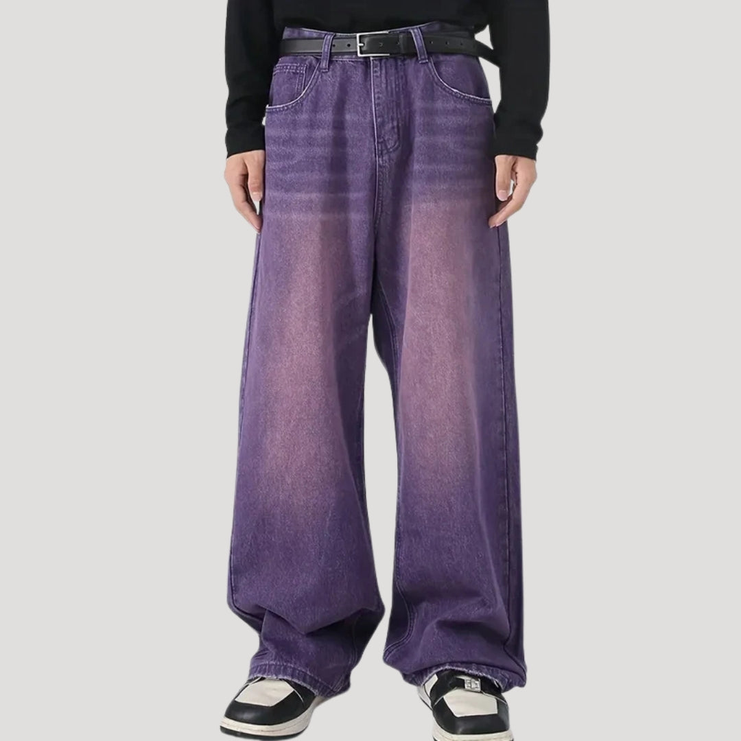 Dam baggy jeans vida byxor lågmidjade