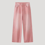 Dam baggy jeans vida byxor lågmidjade