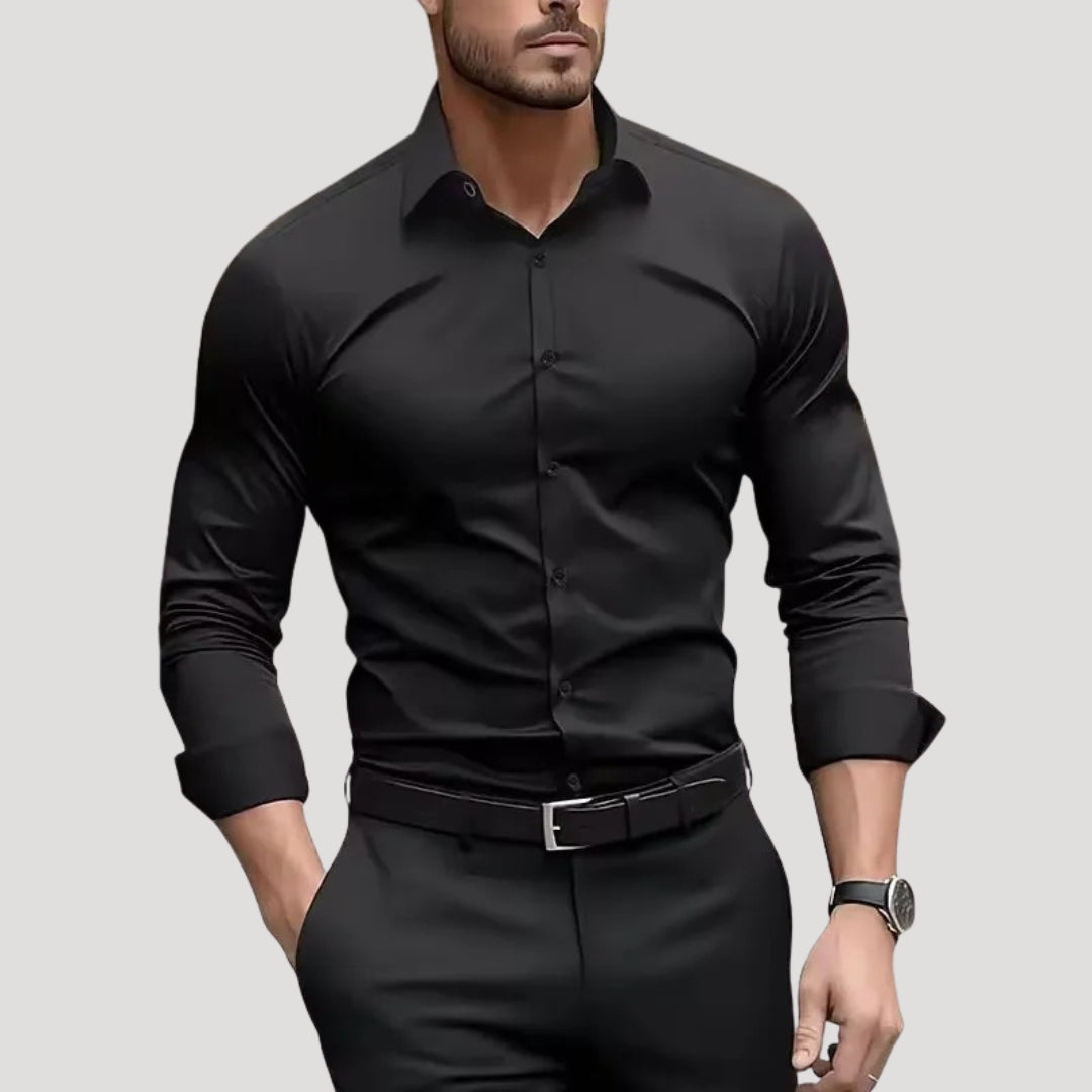 Herr skjorta slim fit lång ärm stretch