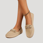 Dam loafers ballerina skor i slät design