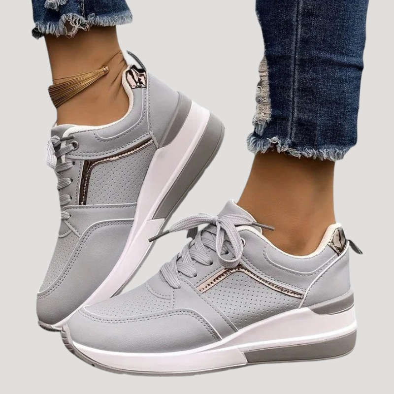 Dam Ortopediska Sneakers Med Snörning Stötdämpande Sula