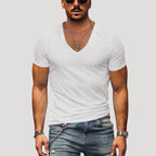 Herr v ringad t shirt slim fit