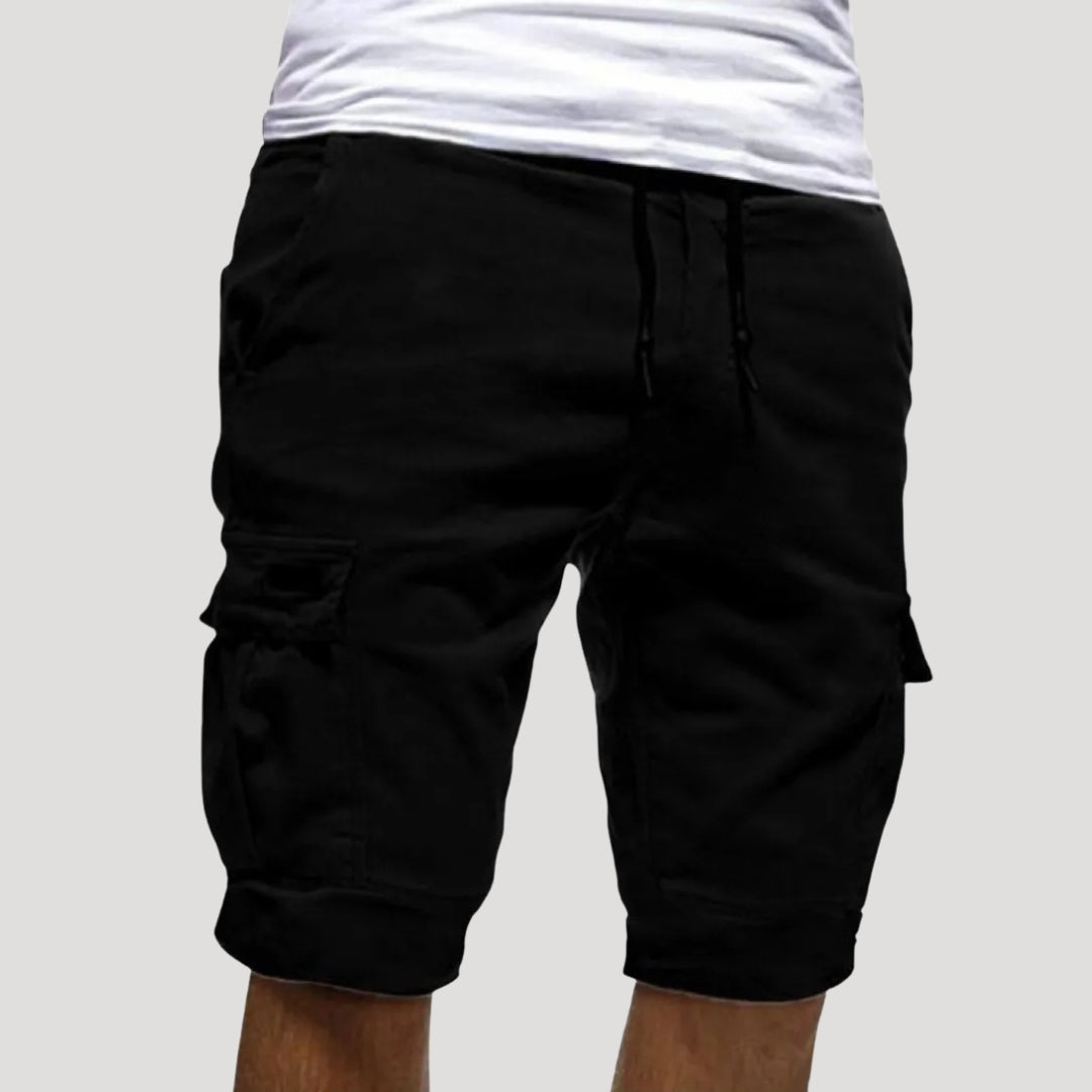 Herr cargo shorts med fickor avslappnad vardagsstil