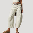 Dam baggy jeans vida lågmidjade byxor