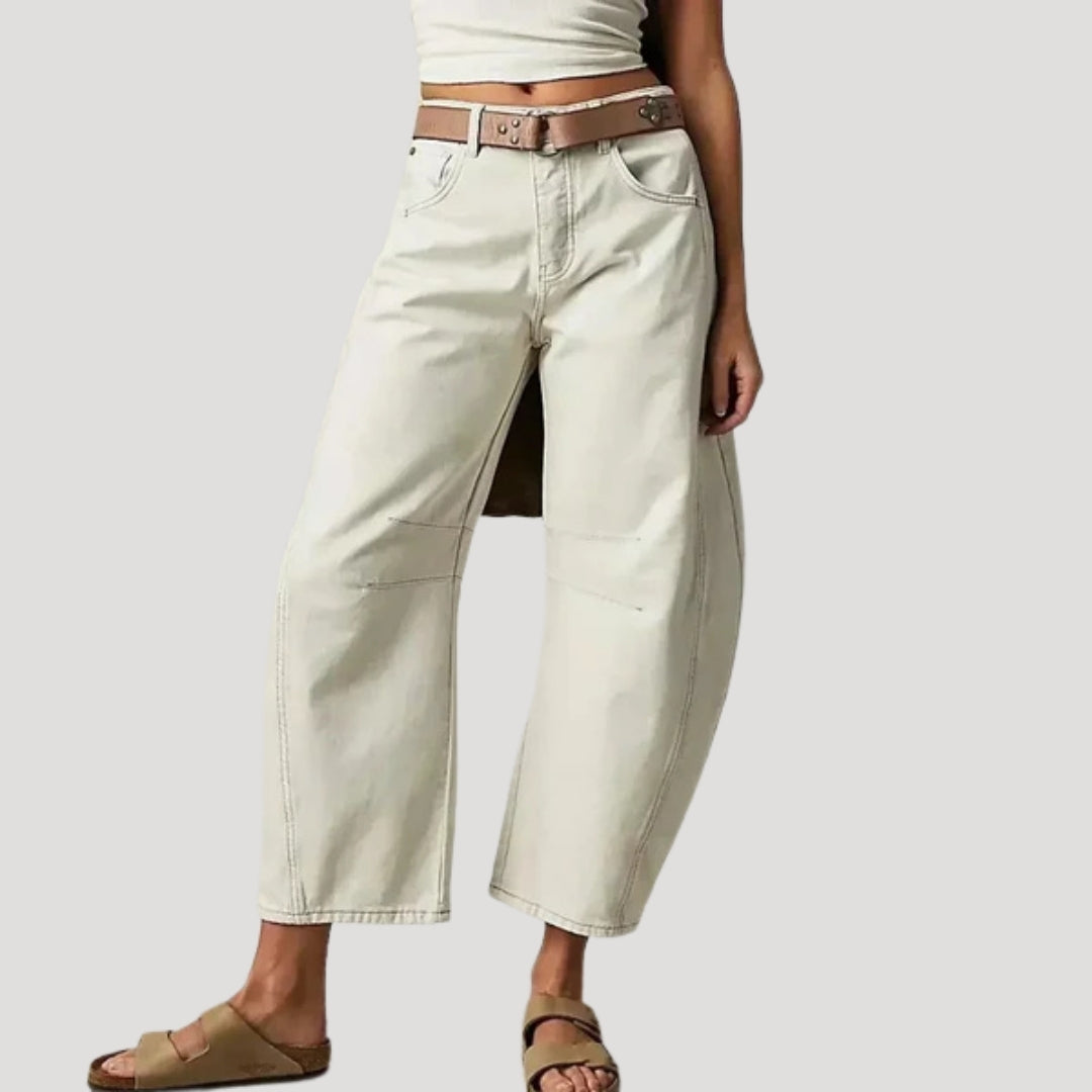 Dam baggy jeans vida lågmidjade byxor