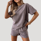 Dam matchande set sommar t shirt och shorts