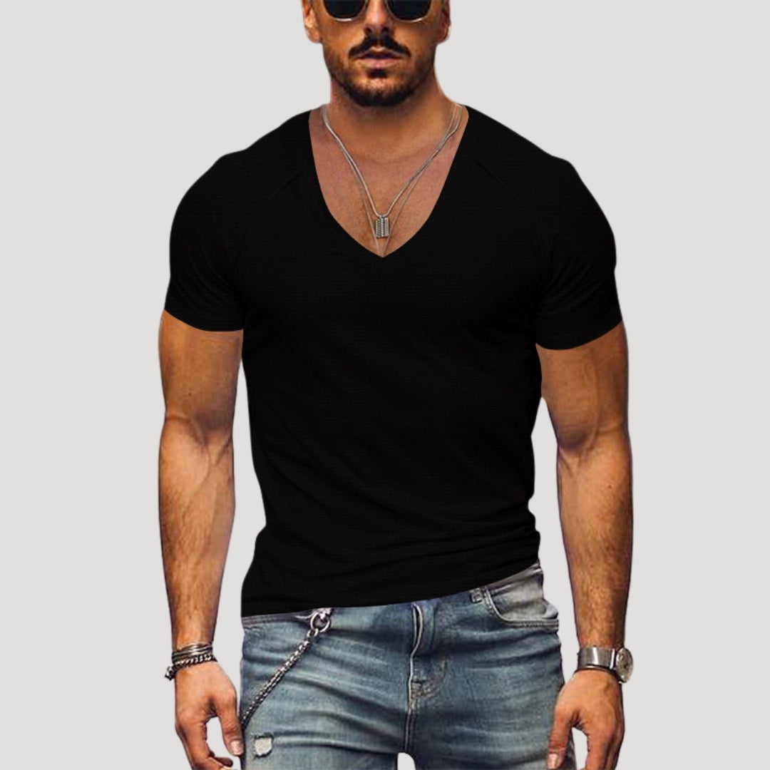Herr v ringad t shirt slim fit