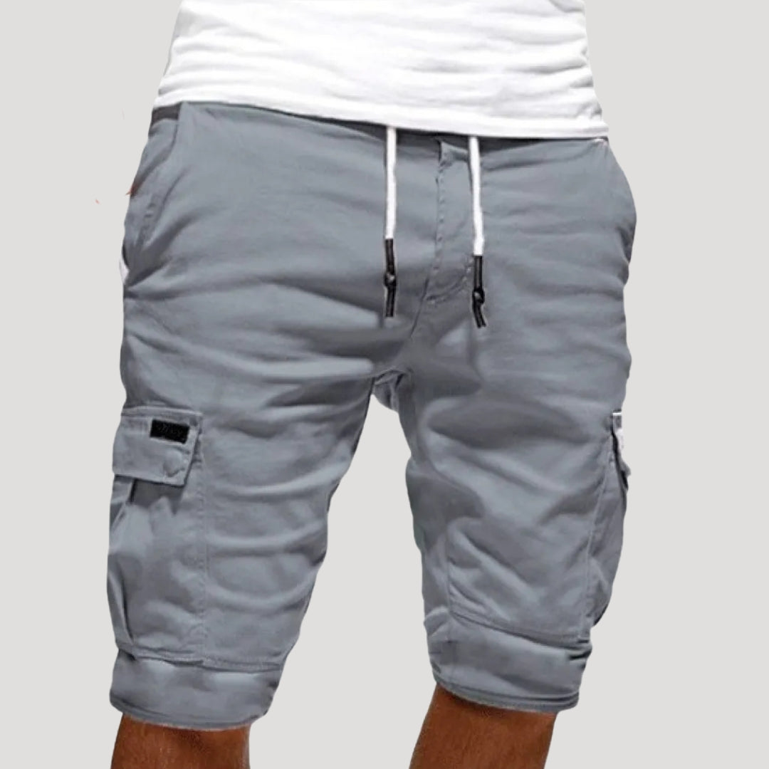 Herr cargo shorts med fickor avslappnad vardagsstil