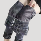 Dam Termiska Skinny Jeans Hög Midja