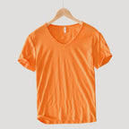 Herr v ringad t shirt med kort ärm slim fit stilren