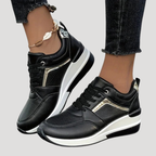 Dam Ortopediska Sneakers Med Snörning Stötdämpande Sula