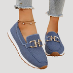 Dam Ortopediska Skor Slip On Med Spänndetalj