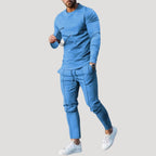 Herr mysdress mjukisset med tröja och byxa slim fit