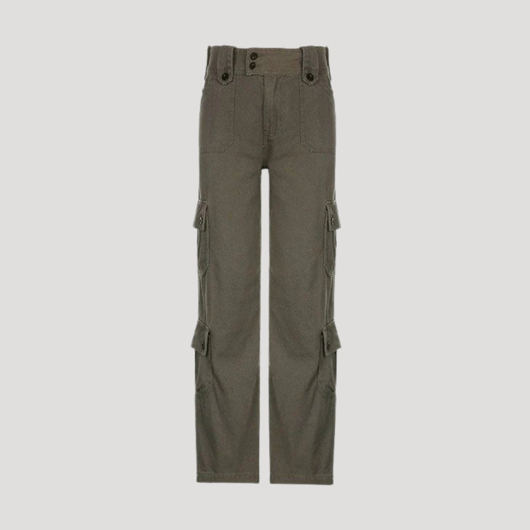 Dam baggy cargo byxor med låg midja