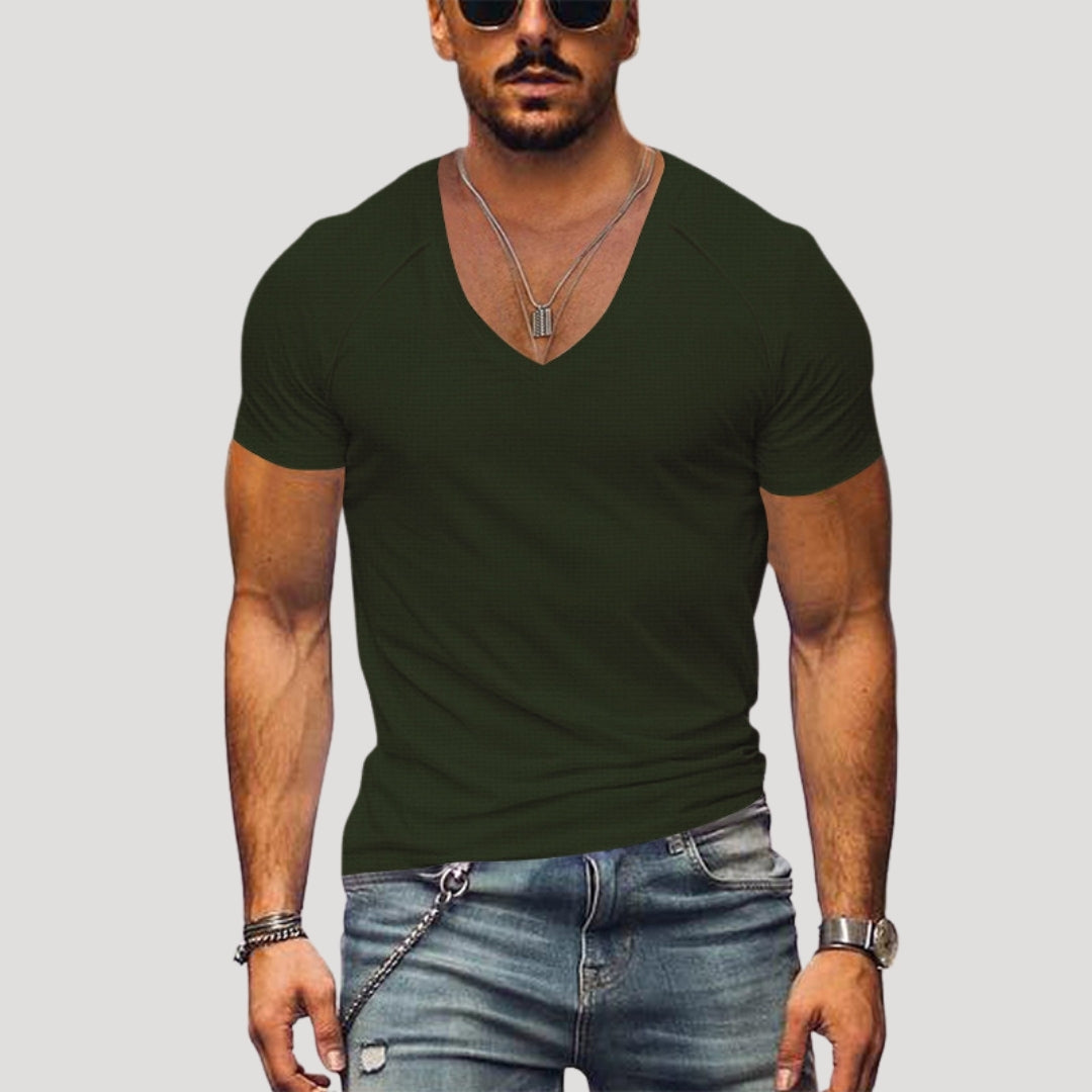 Herr v ringad t shirt slim fit