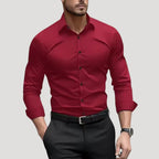 Herr skjorta slim fit lång ärm stretch