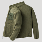 Herr Fleecejacka Polarfleece Utomhus Cardigan Med Dragkedja