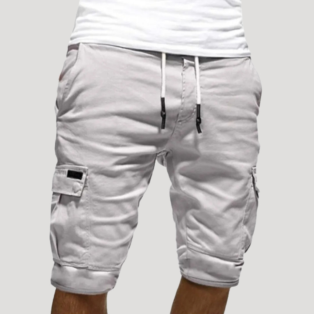 Herr cargo shorts med fickor avslappnad vardagsstil