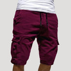 Herr cargo shorts med fickor avslappnad vardagsstil