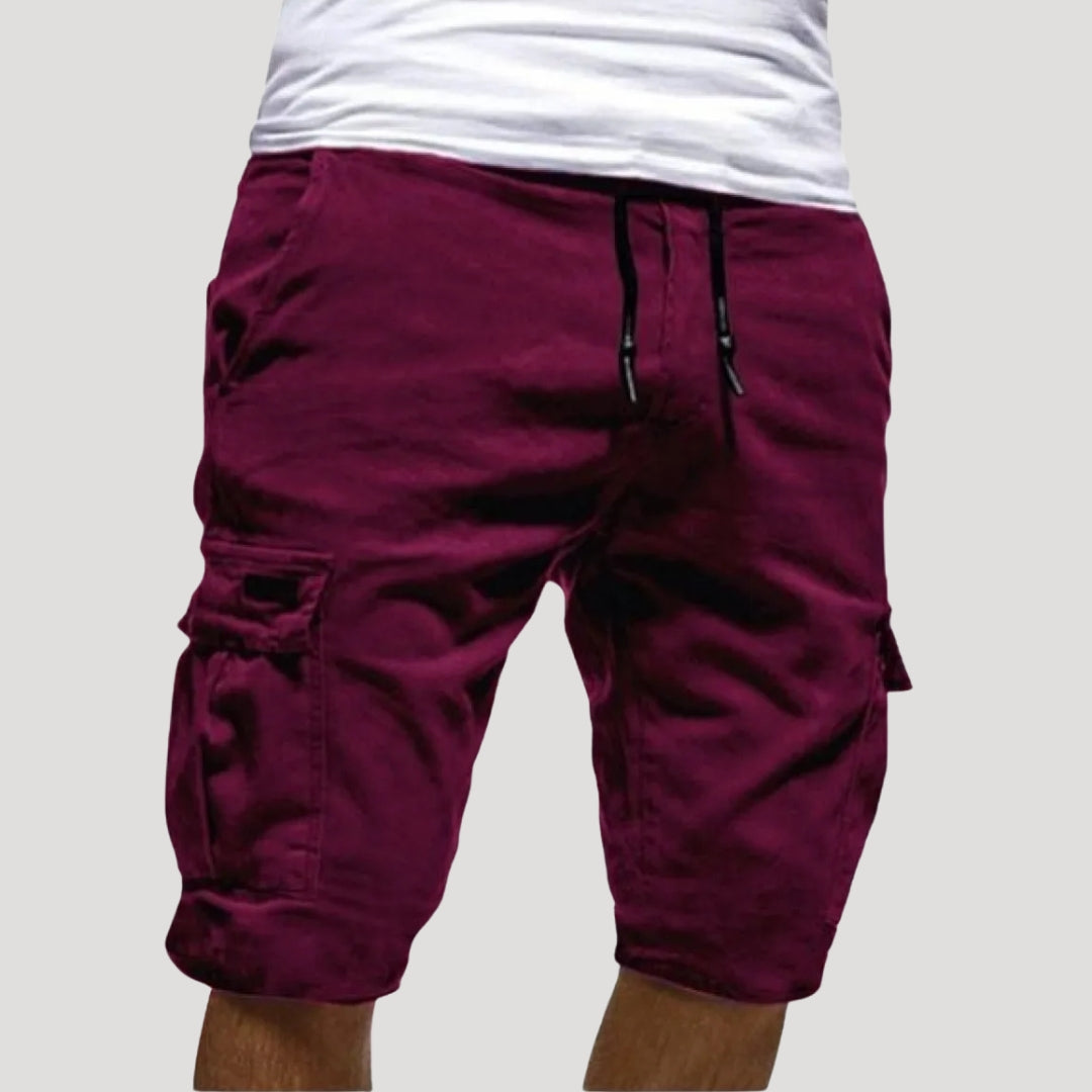 Herr cargo shorts med fickor avslappnad vardagsstil