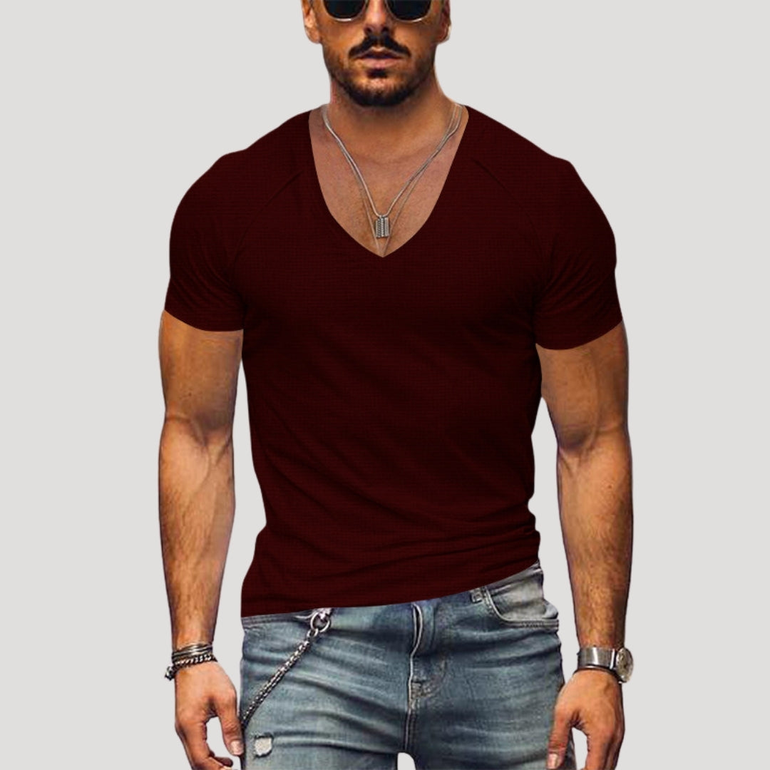 Herr v ringad t shirt slim fit
