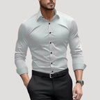 Herr skjorta slim fit lång ärm stretch