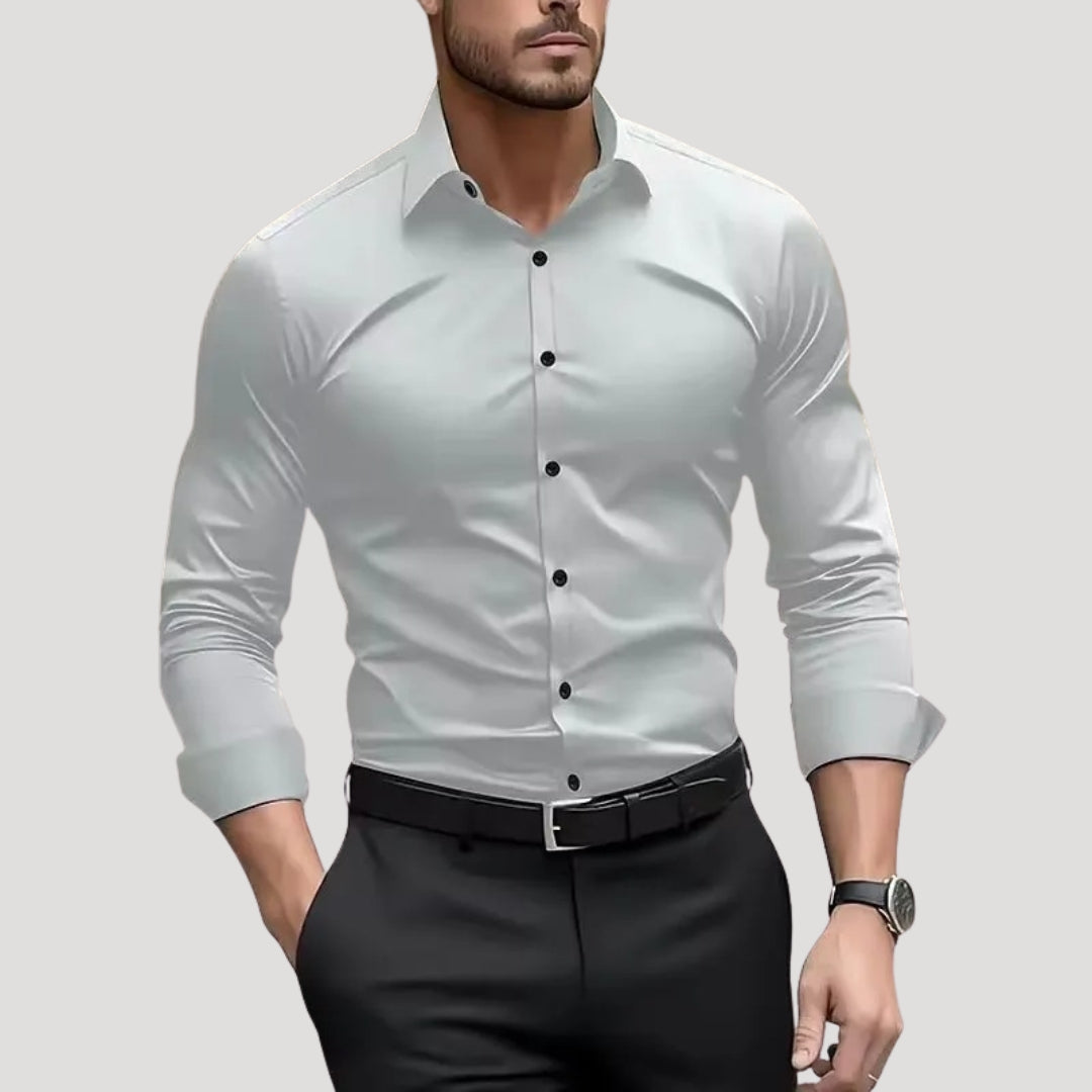 Herr skjorta slim fit lång ärm stretch