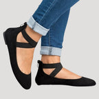 Damballerinaskor med rem för våren