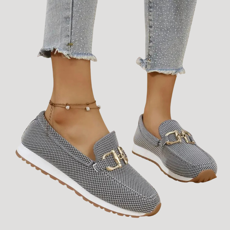 Dam Ortopediska Skor Slip On Med Spänndetalj
