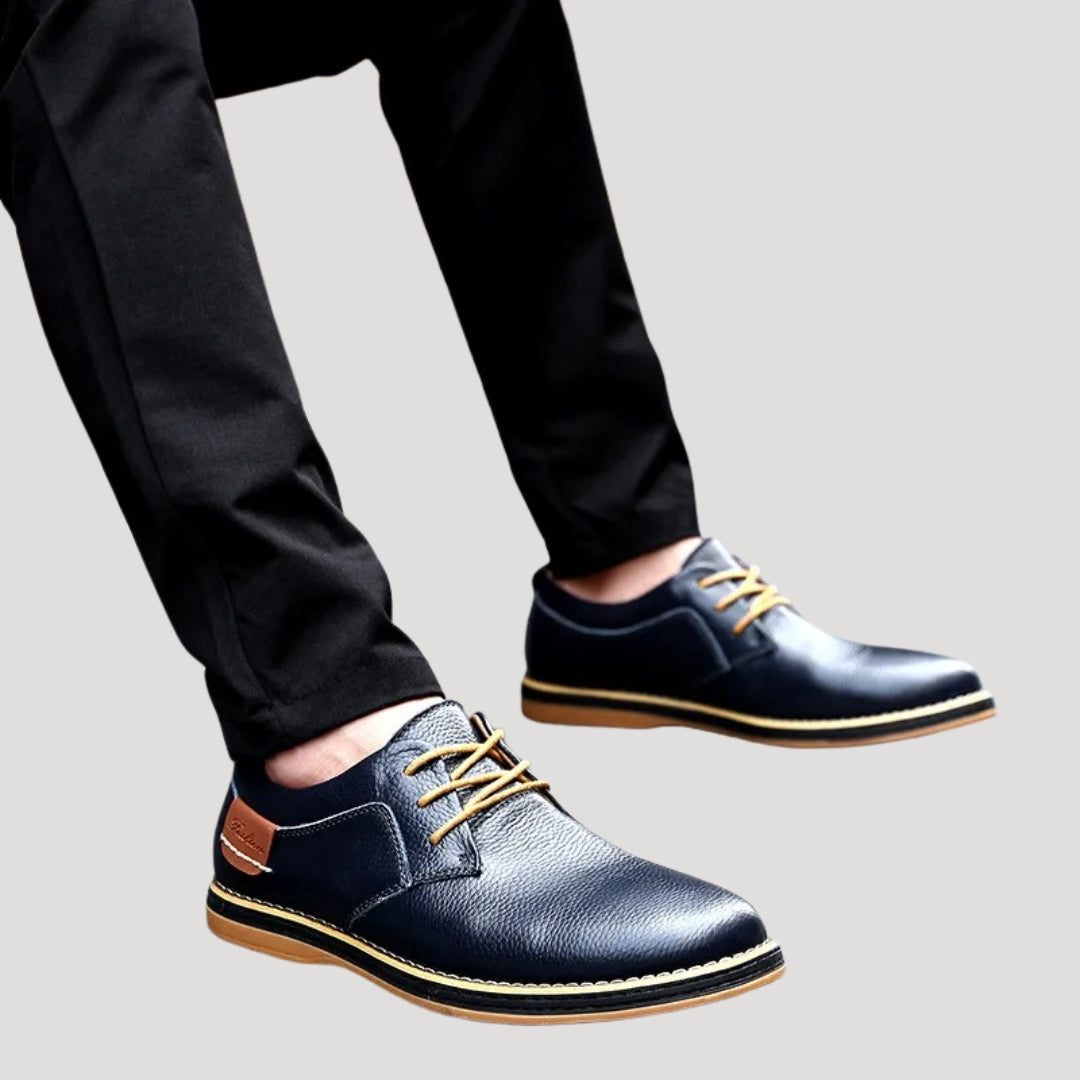 Herr läderskor med snörning för vardagsbruk