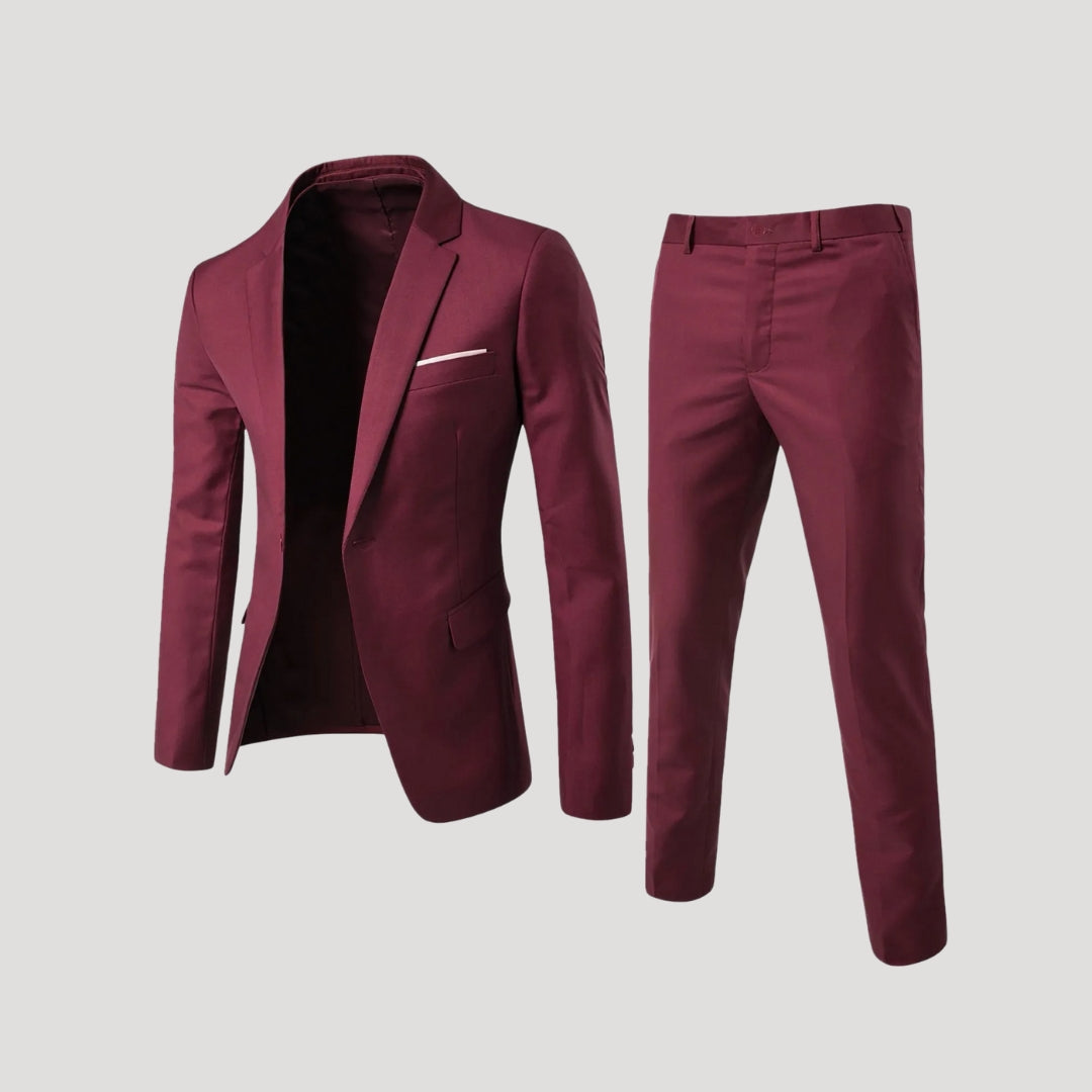 Herr slim fit kostym med kavaj och byxa elegant
