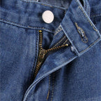 Dam baggy jeans med vida ben och låg midja