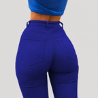 Dam Högmidjade Skinny Jeans Slim Fit Denimjeans