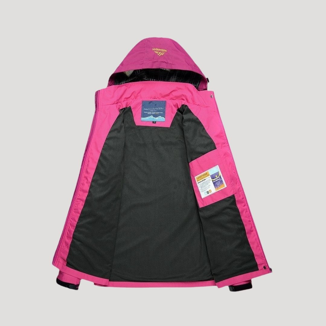 Dam Vattentät Skidjacka för Vinteraktiviteter med Huva 7