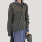 Dam chunky stickad vinterkardigan överdimensionerad passform 1